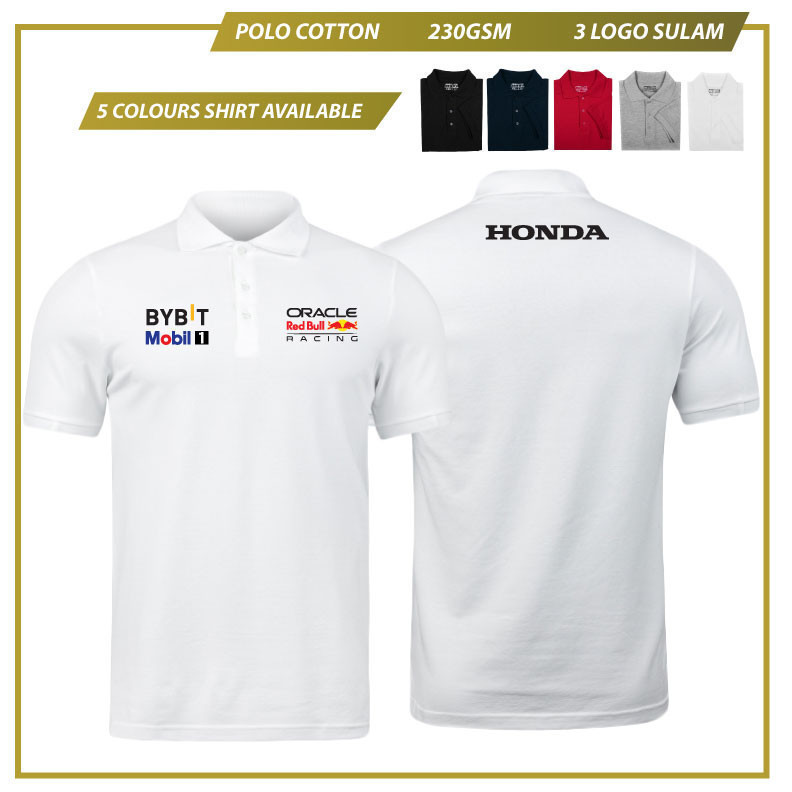 HONDA Classic Logo Printing Modified Car Style Wsbk Soft Premium Cotton Mens Polo Shirt Top