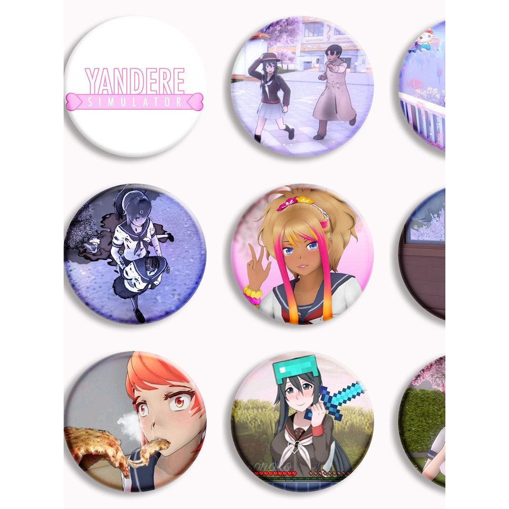 ยอดนิยม Yandere Simulator Merchande Bar Emblem Disice Simulator Valley เข็มกลัด Non-Guangu
