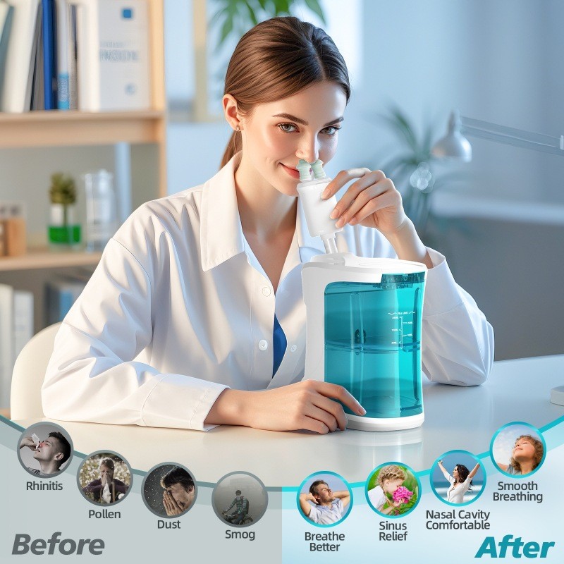 Portable nasal washer for adults and children at home Nasal rinse salt Nasal rinse Electric nasal wa