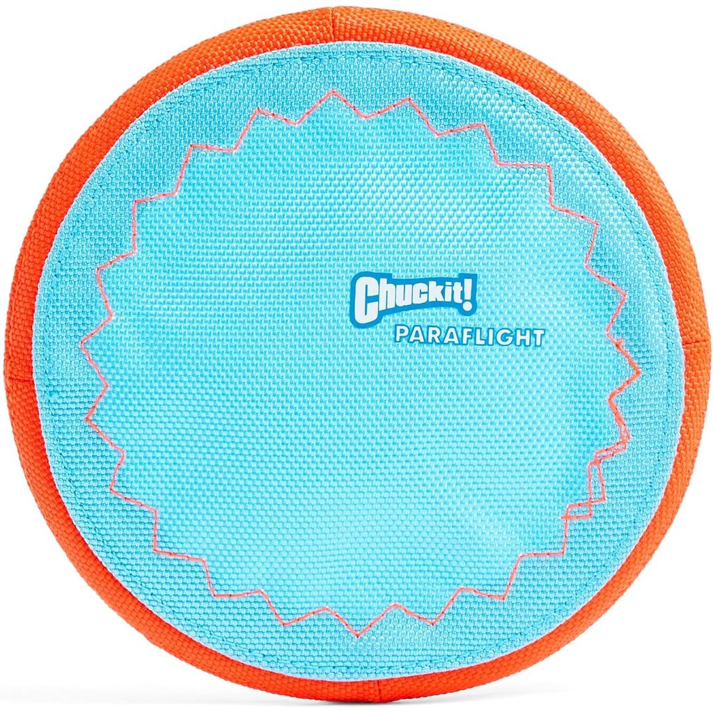 เชย! Paraflight Flying Disc Dog Toy - Water Floating Flyer - การก่อสร้างไนลอนทนทานพร้อมขอบยางนุ่ม - 