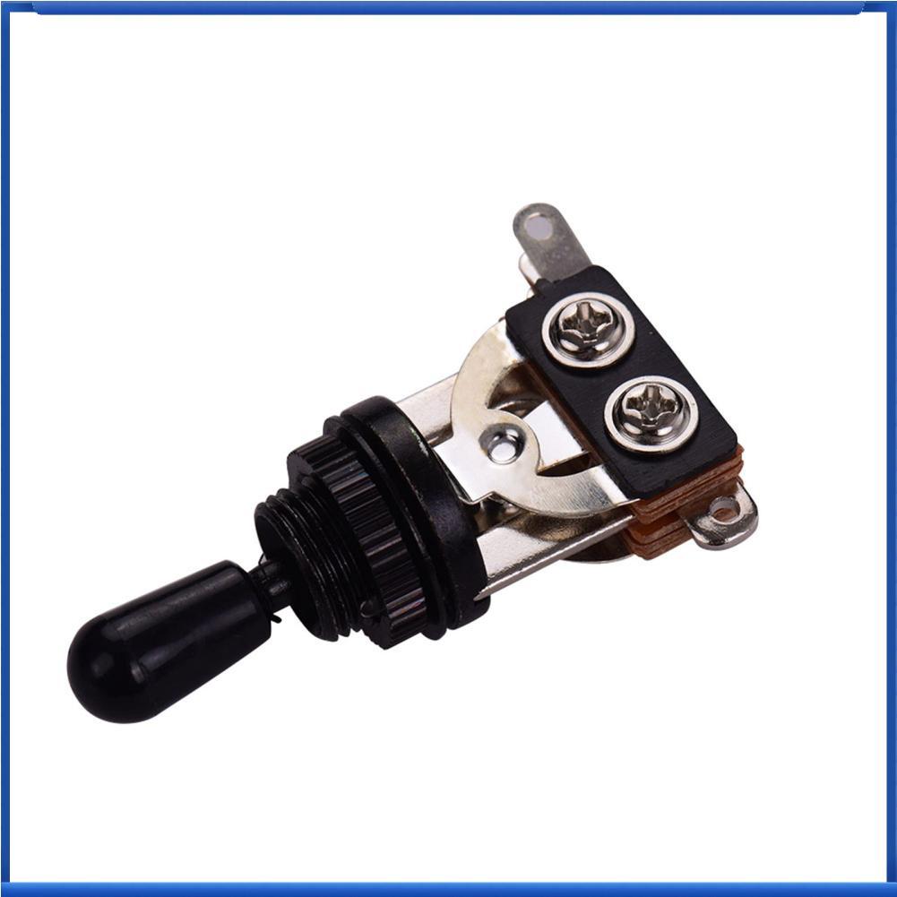 Lestoree-th Lestoree-th LiebeWH กีตาร์ Pickup Toggle Switch 3 ตำแหน่ง Way with Silver Top สำหรับ SG Electric (สีดำ)