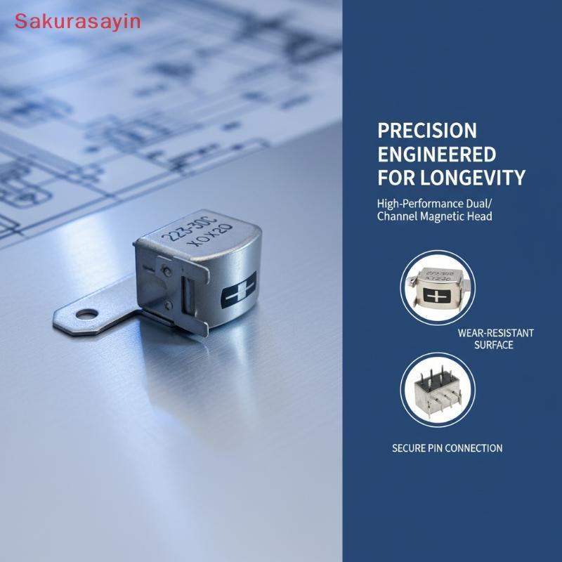 {Sakurasayin} หัวแม่เหล็กที่ทนต่อการสึกหรอ 223-30C Dual Tra เหมาะสําหรับอุปกรณ์บันทึกเสียงระดับมืออา