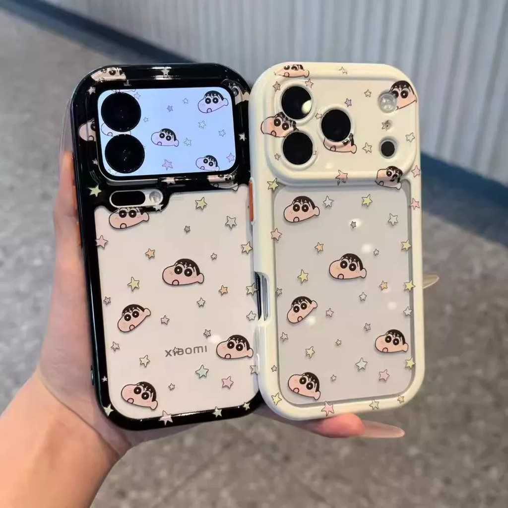 Shin-Chan Star Full Print Puff Case เหมาะสําหรับ iPhone17PM Apple 16 Shock-resistant High-Appearance