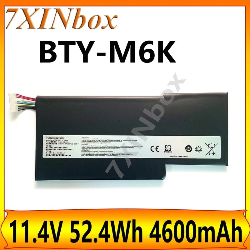7XINbox BTY-M6K 52.4Wh 4600mAh 11.4V แบตเตอรี่สําหรับ MSI MS-17B4 MS-16K3 GS63VR 7RG Stealth Pro GF6