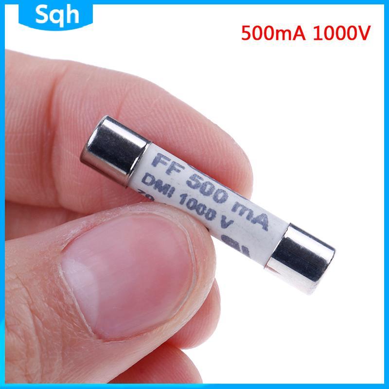Bri 1 PC FF 0.5A 500mA 1000V dmi ฟิวส์สําหรับมัลติมิเตอร์ F15B F17B F18B 6.3x32 มม.ywr