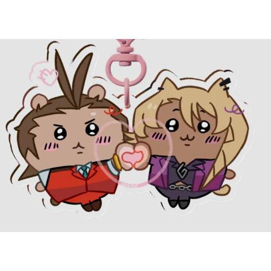 KLAVIER GAVIN, APOLLO JUSTICE, Ace Attorney Fanart อะคริลิคพวงกุญแจหัวใจน่ารัก 5 MARY DECOR SHOP
