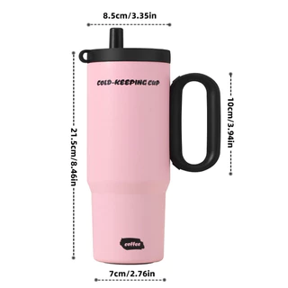 แก้วนํ้าเก็บความเย็น และเก็บความร้อน เก็บได้ทั้งความร้อน พร้อมหลอด710ML/24oz