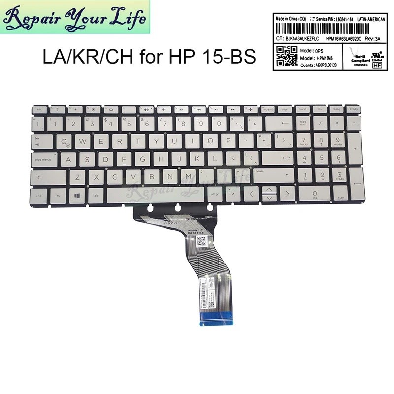 Latin เกาหลีจีนแล็ปท็อปคีย์บอร์ด PC backlight สําหรับ HP pavlova 15-BS 15-BP 15-BW 15T-BS 17-BS 250 