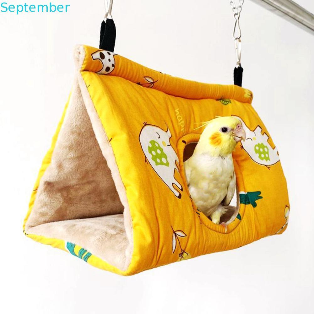 SPEPEMBER Sleeping Bed Cage Accessories Lovebird Hamster House Shed Fluffy Winter Bird Hut