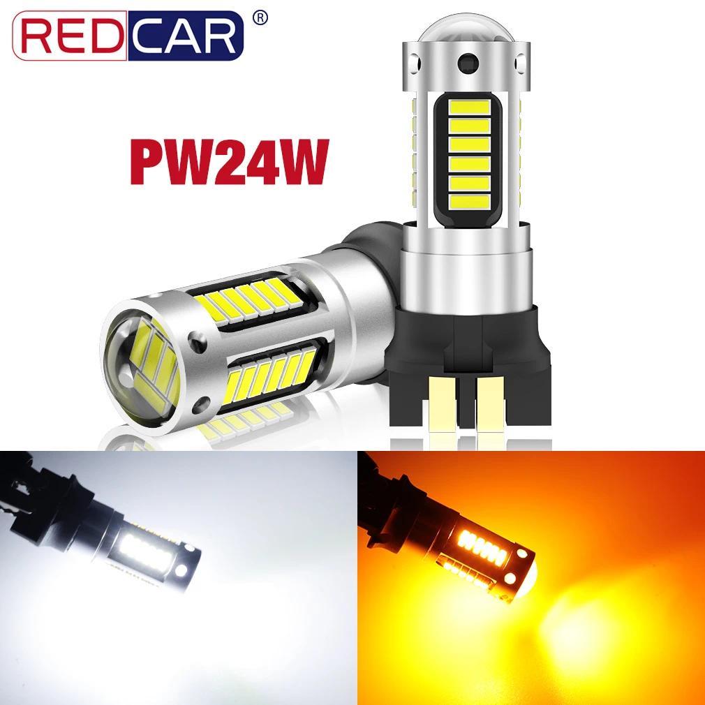 e2pcs CANbus PW24W PWY24W หลอดไฟ LED 3014 LED 30SMD DRL หมอกโคมไฟสําหรับ Audi BMW Volkswagen เลี้ยวไ