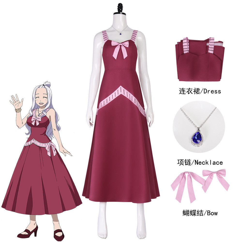 FAIRY TAIL Mirajas ชุดคอสเพลย์ Halloween Stage Show ชุดสีแดง FAIRY TAIL Mirajane · Strauss ชุดคอสเพล