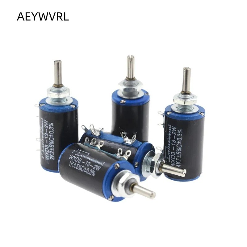 10PCS Multi-Turn Wirewound Potentiometers WXD3-13-2W 1K 2.2K 3.3K 4.7K 5.6K 10K 22K 33K 47K 100K 2W 