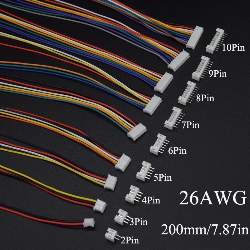 10 ชุด Mini Micro JST 2.0 PH ชายหญิง Connector 2/3/4/5/6/7/8/9/10-Pin ปลั๊ก Terminal สายไฟซ็อกเก็ต 2