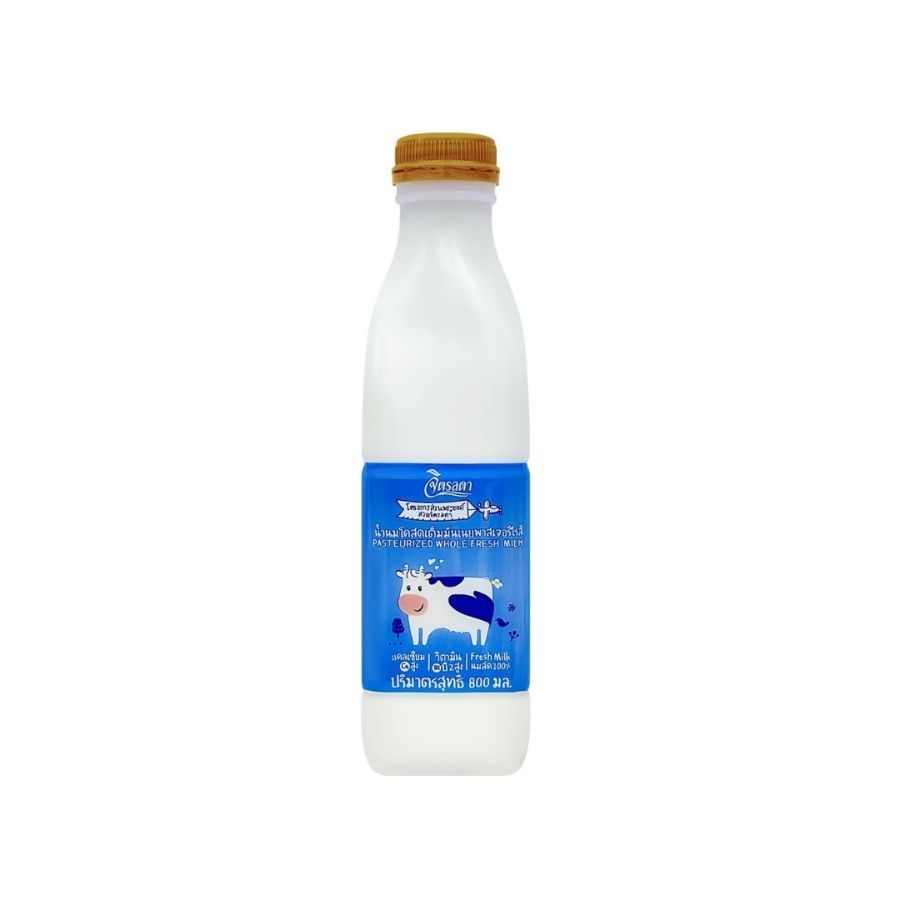 จิตรลดา นมพาสเจอร์ไรส์รสจืด Chitralada Milk Plain 800ml.