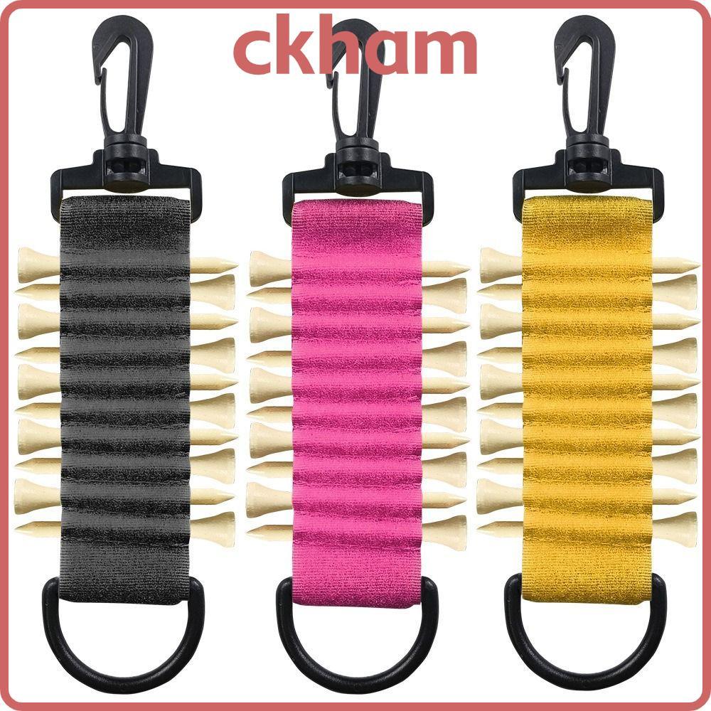 CKHAM Golf Tee Holder, Multi-functional Hanging Gloves Golf Gloves Band, Nylon Double Sided Portable