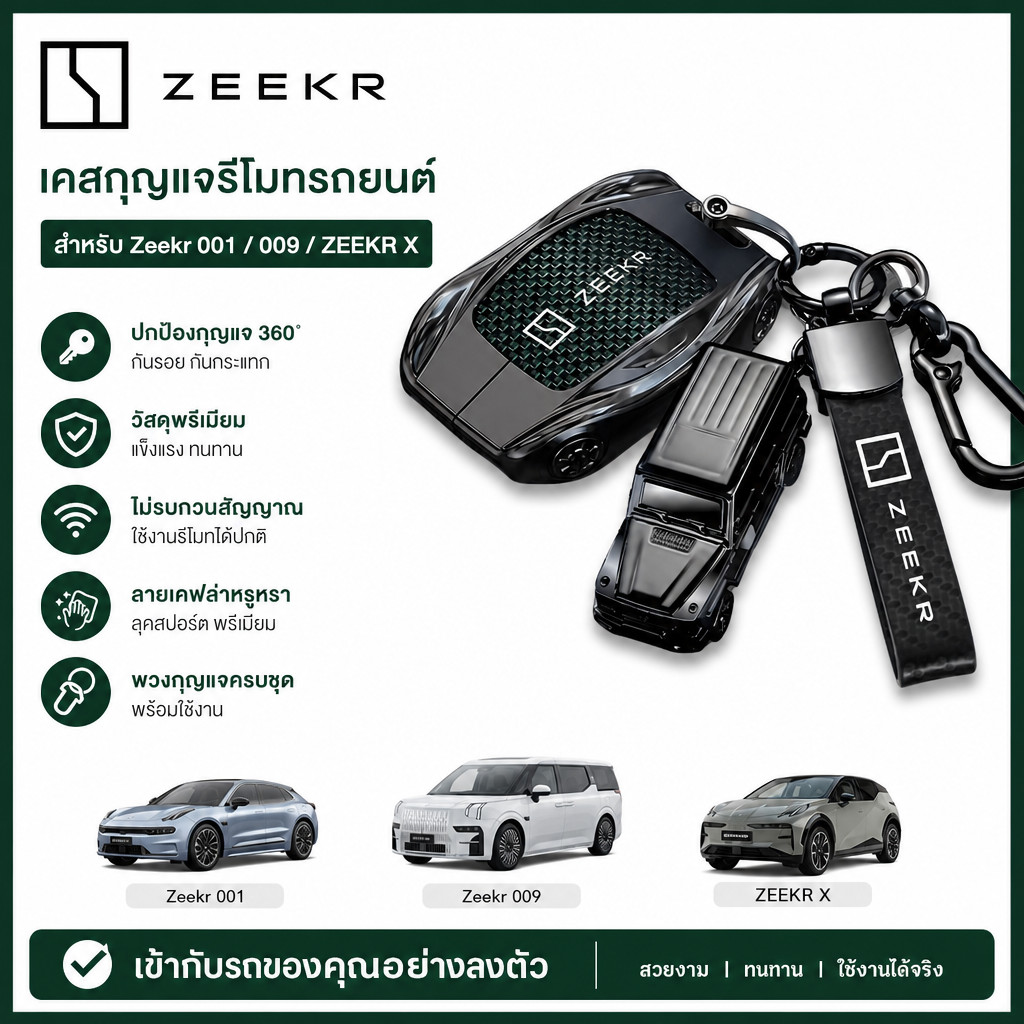 Zeekr 001 009 ZEEKR X เคสกุญแจรีโมทรถยนต์ เคสรีโมท เคสกุญแจ EV
