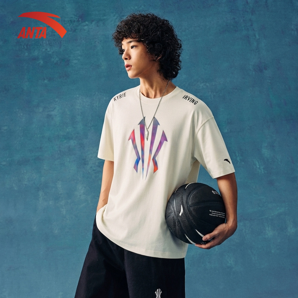 [ANTA x Kyrie Irving] เสื้อยืดแขนสั้นบาสเก็ตบอล KAI Ice Silk Unisex ทรงหลวม 1726A1104