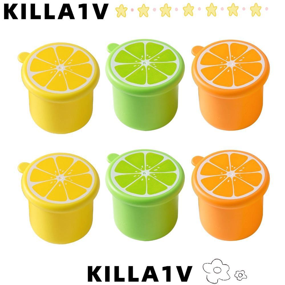 KILLA1V 6 ชิ้น Ice Cube Mould, พร้อมฝาปิดภาชนะทําน้ําแข็ง,สะดวกทรงกระบอก Ice Maker Bar