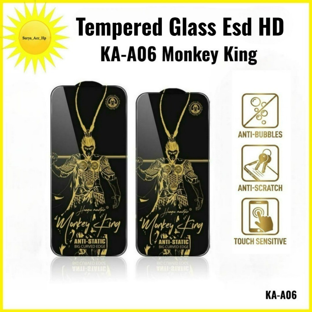(เนื้อหา 10 ชิ้น 1 กล่อง) กระจกนิรภัย Esd HD KA-A06 Monkey King สําหรับ Oppo A3s A52 A53 A53s A55 A5