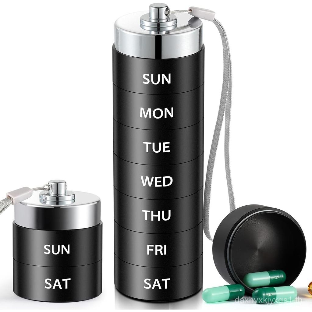 AliniPillBo,7Days,LLargePillBo,7Days,Waterpro&DustproMedilicepenser,โลหะ,WeeklyDispenserforVitamins&