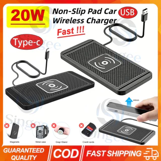 Singee Car Wireless Charger Silicone Non Slip Pad Car Wireless Phone Charger Station Fast Charging Silicone Pad Stand