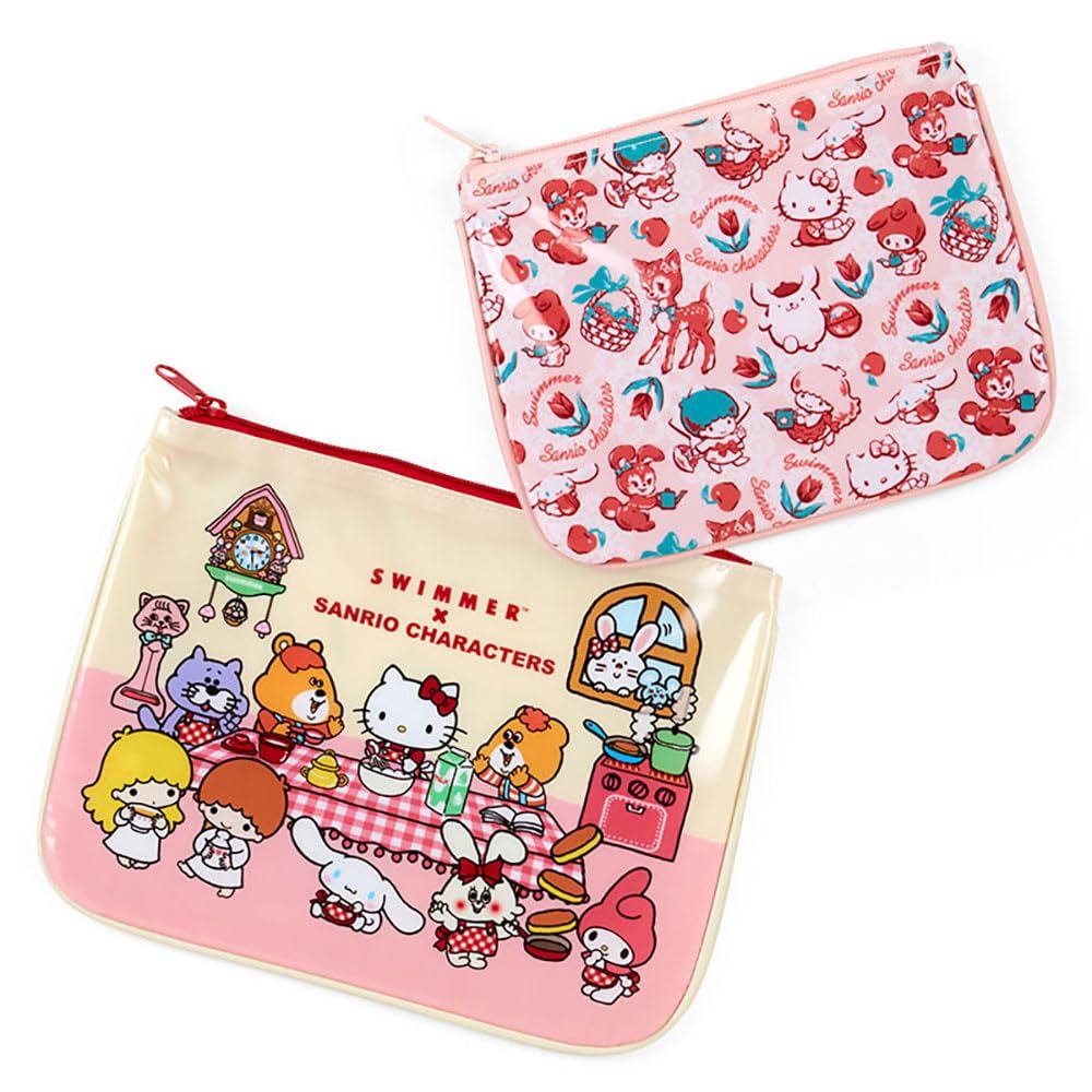 Sanrio SANRIO Sanrio Flat Pouch SWIMMER×SANRIO CHARACTERS Sanrio Character 19×25× Character 4