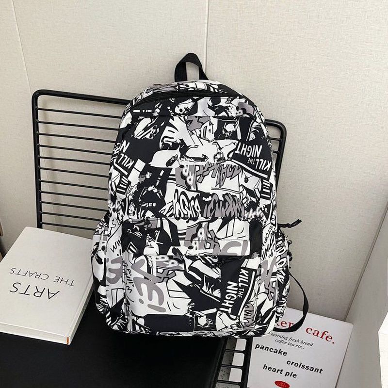 Fashion Street Wear 50cm Water-Repellent Graffiti Boys Backpack 7/28