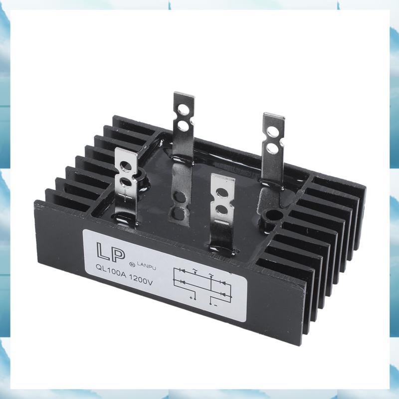 [WSB] 100Amp 1200Volts 4 Pins 1 เฟสไดโอดสะพานวงจรเรียงกระแส QL100 ประเภท