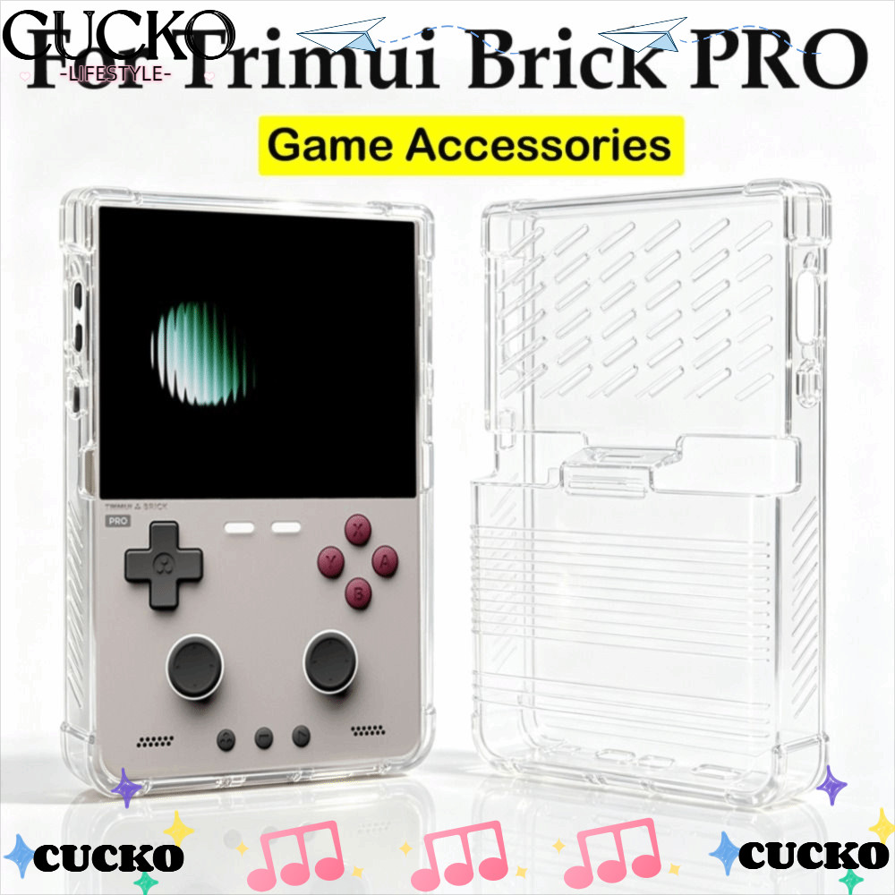 CUCKO ป้องกัน, TPU โปร่งใสปกอ่อน,คุณภาพสูงกันกระแทก Anti-Scratch เกมคอนโซลเชลล์สําหรับ Trimui Brick อุปกรณ์เสริม