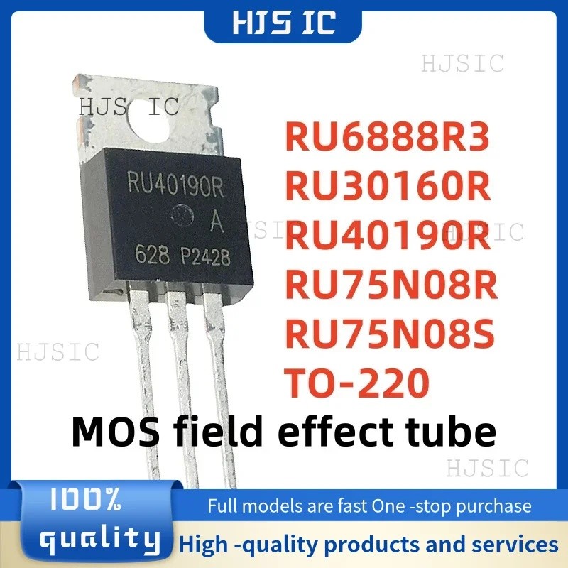 5PCS RU6888R3 6888R3 RU30160R 30160R RU40190R 40190R RU75N08R 75N08R RU75N08S 75N08S TO-220 ขายส่ง F