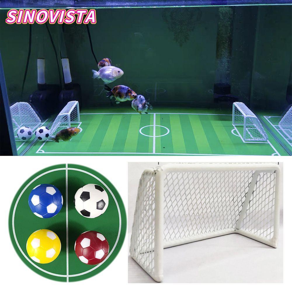 SINOVISTA Football Field Mini Aquarium Football Goal Frame Toy Table Football