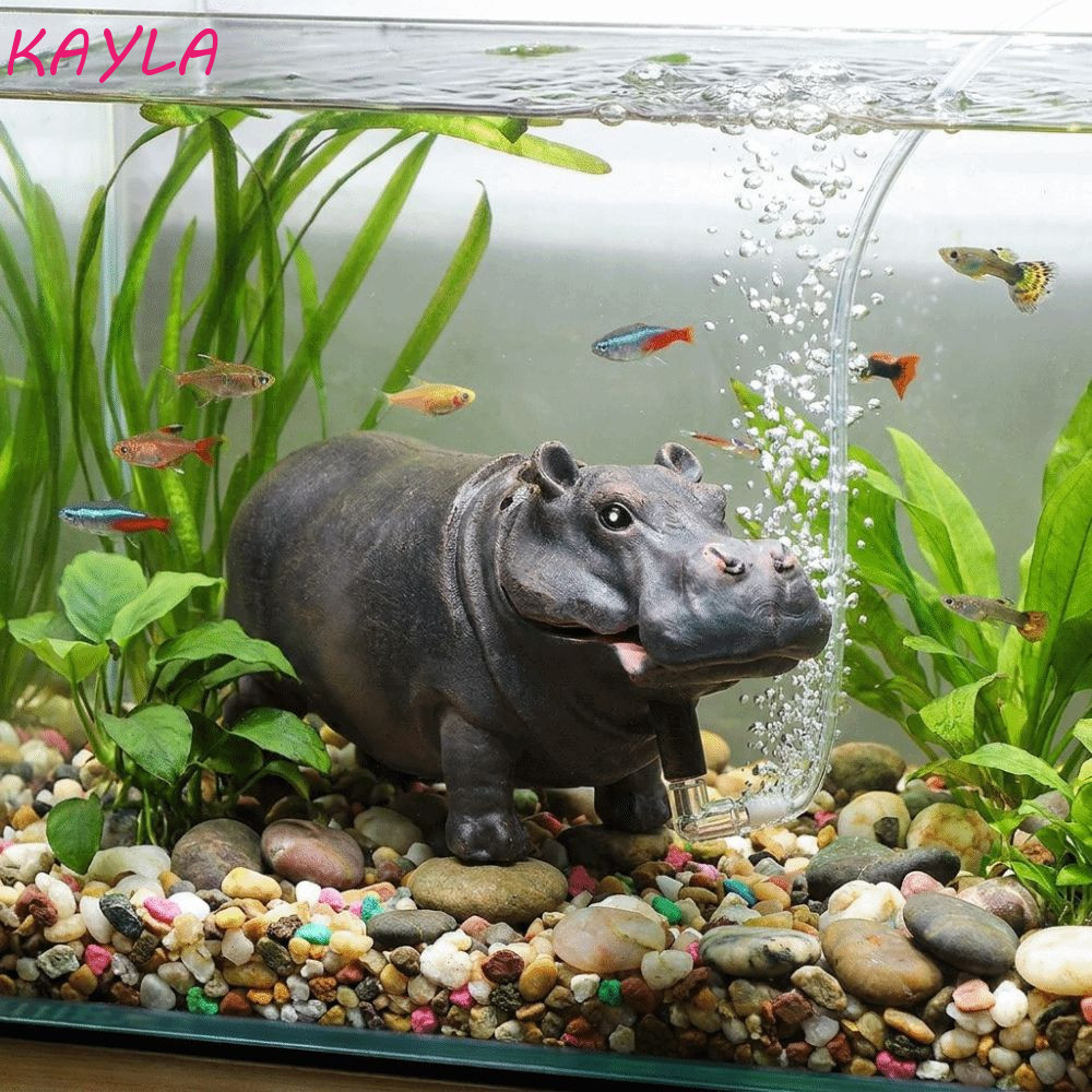 KAYLA Hippo ปั๊มออกซิเจน, กรองตู้ปลานิวเมติกที่มีประสิทธิภาพ, ปั๊มลมอเนกประสงค์ Aerator ที่สมจริง Aq