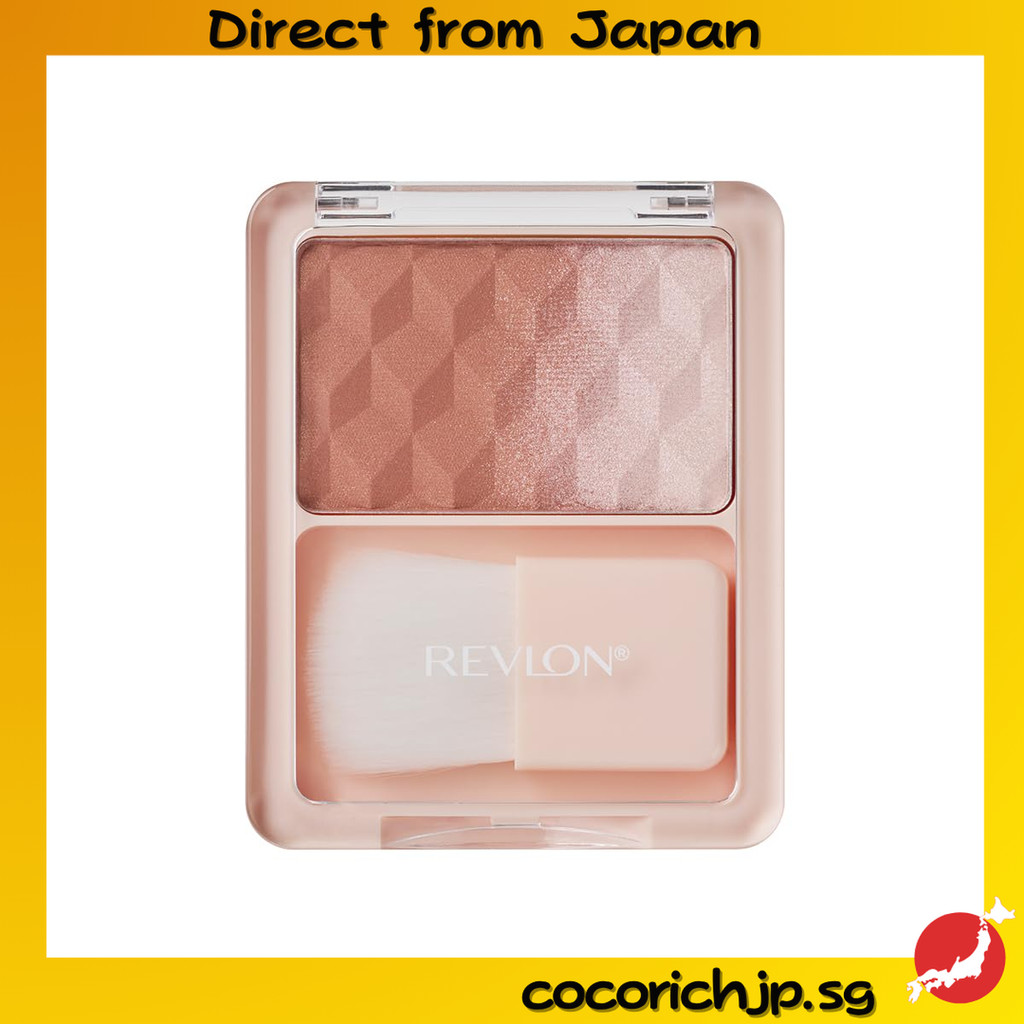 Revlon Blush Duo 004 Amaretto (โทนสี: น้ำตาลอัลมอนด์หวานน้อย) บลัชออน (Blush) + ไฮไลเตอร์ (Highlight
