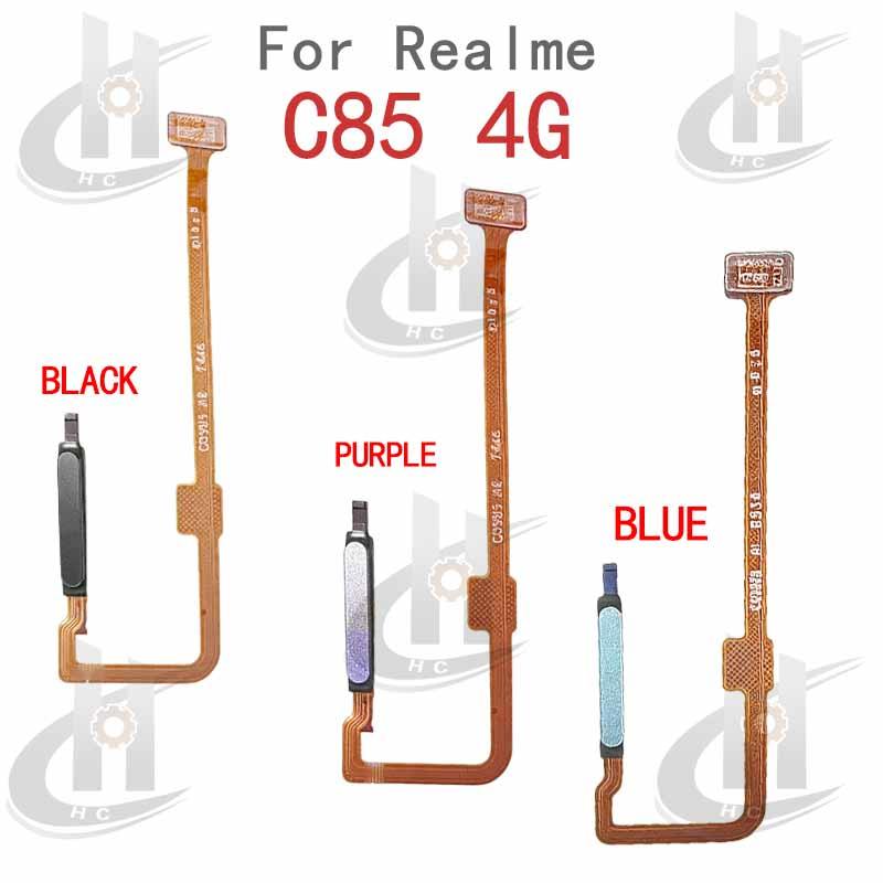 ลายนิ้วมือ Touch Sensor Finger Power Switch ON OFF ปุ่มด้านข้าง Key Flex Cable สําหรับ Realme C85 4G
