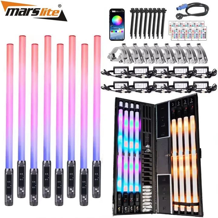 CZTC ไร้สาย 360° RGB LED Tube Light กลางแจ้ง IP65 แบตเตอรี่ DMX RGB Tube Light LED Pixel Tube Light 