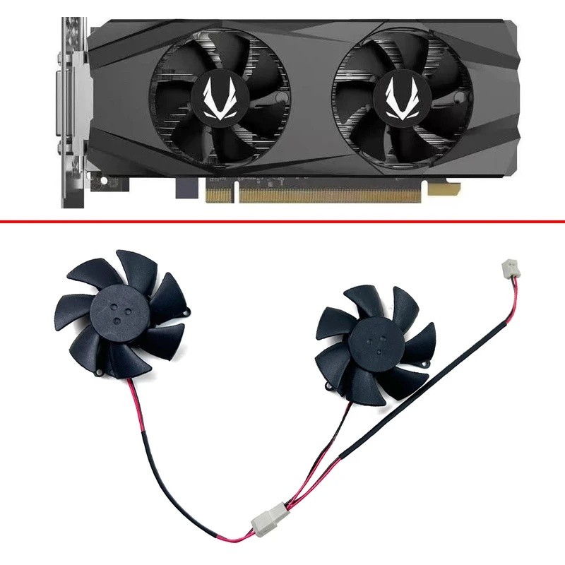 *พัดลมระบายความร้อนใหม่ 46 มม. 2pin T125010SU(B) FS1250-S2053A พัดลม GPU สําหรับ ZOTAC GAMING GTX 16