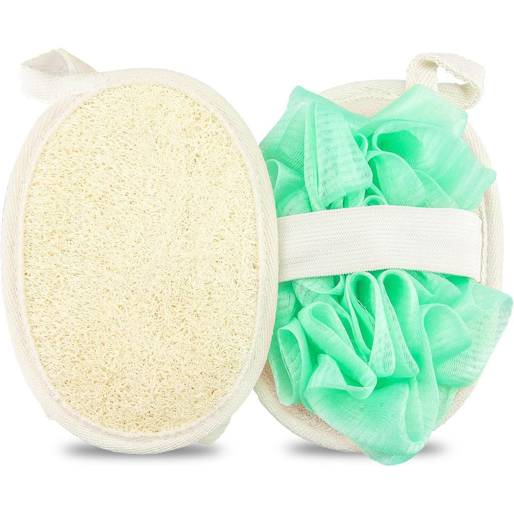 Travel Natural Body Sponge,Mini Travel Size, Loofah Double Sided,Eco Organic Loofah Sponge exfoliati