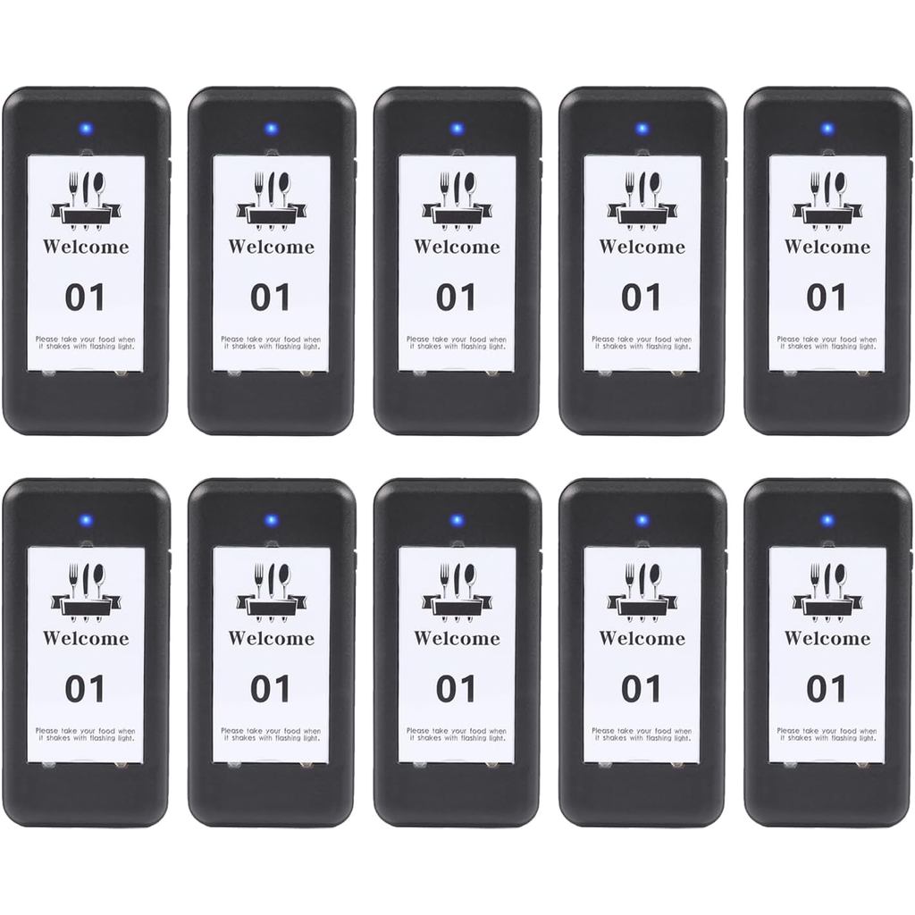 10 เพจเจอร์สําหรับ ASIN : B0D22L3ZM2, Extra Beepers สําหรับทดแทนระบบเพจเจอร์ร้านอาหาร, เพจเจอร์เพิ่ม
