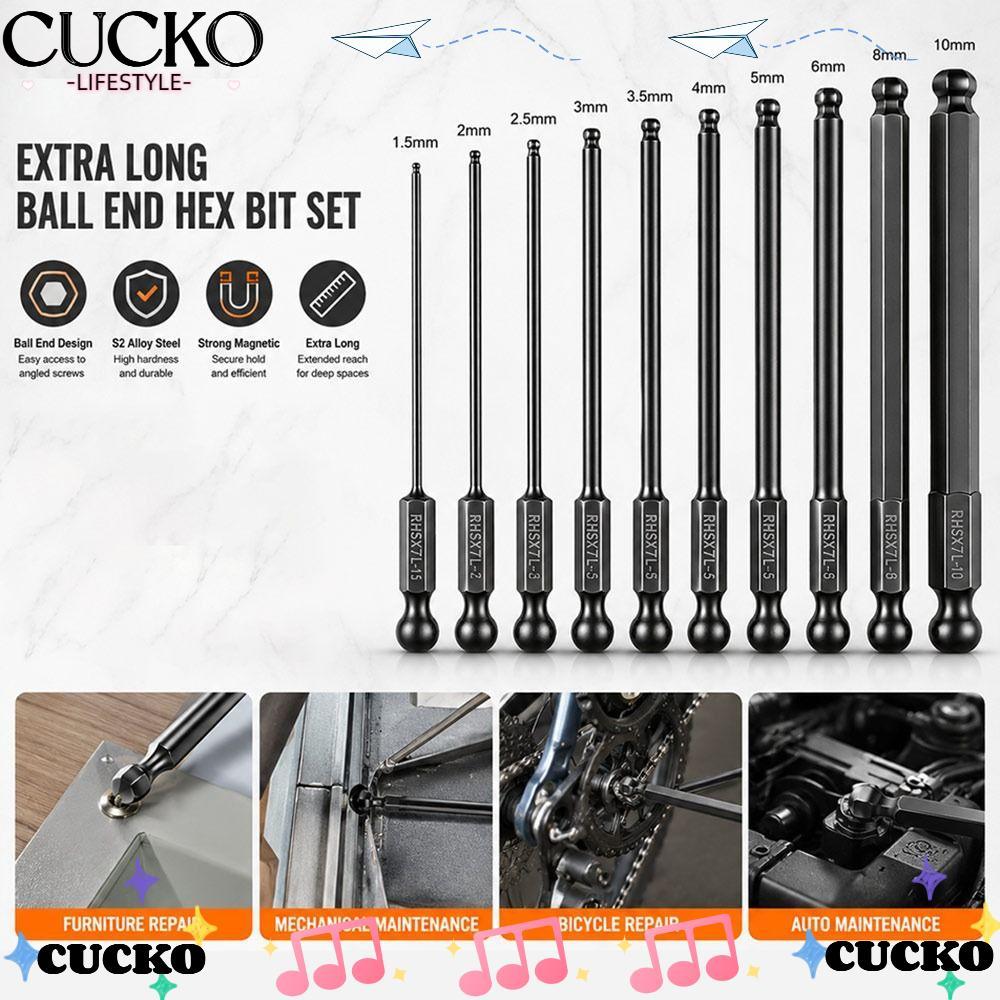 CUCKO Ball End Hex Bit, ลด Shank Steel Hex ไขควง, Single End ทนต่อการสึกหรอ Ball End Magnetic Driver