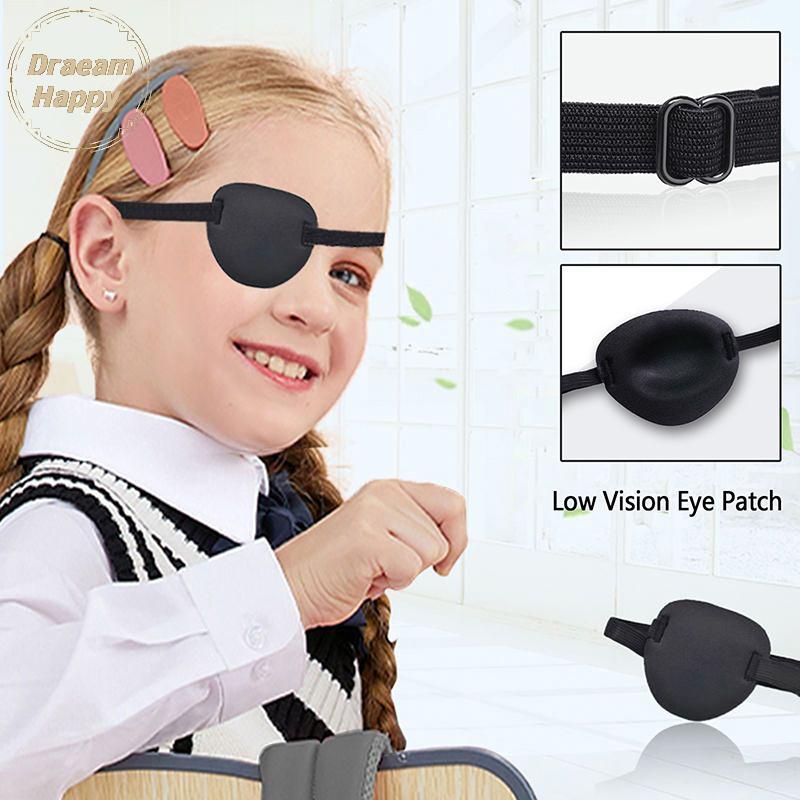 DH 1 ชิ้น Eye Patch Eye Patch สําหรับผู้ใหญ่ปรับนุ่ม Amblyopia Lazy Eye Patch สําหรับซ้ายหรือขวาตา,ส
