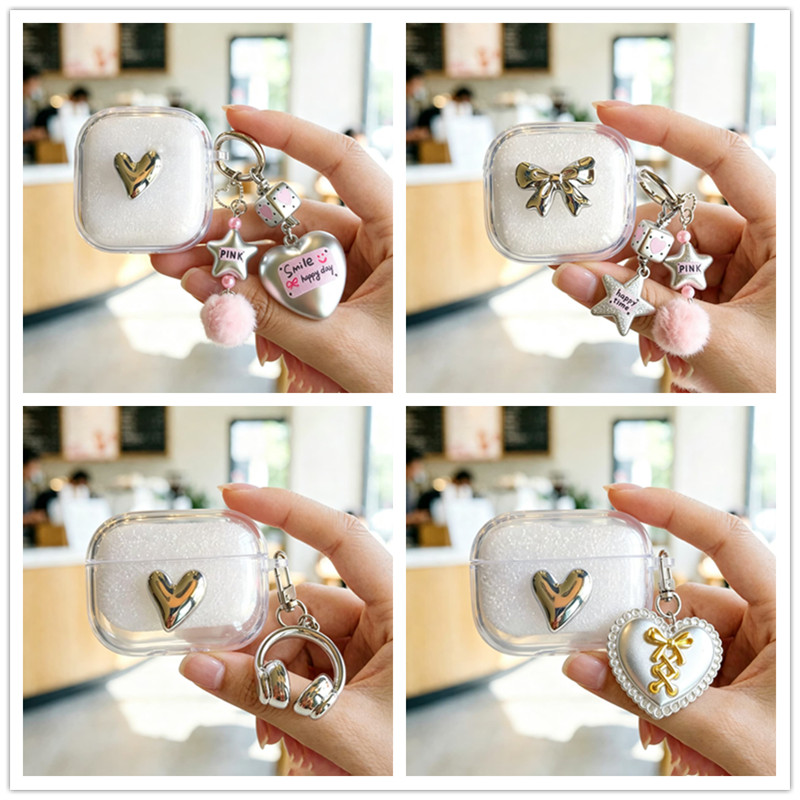 Ins Love Heart สําหรับ Samsung Galaxy Buds 4 Pro Case Buds 3 Pro / Buds FE / Buds Core / Buds Live /