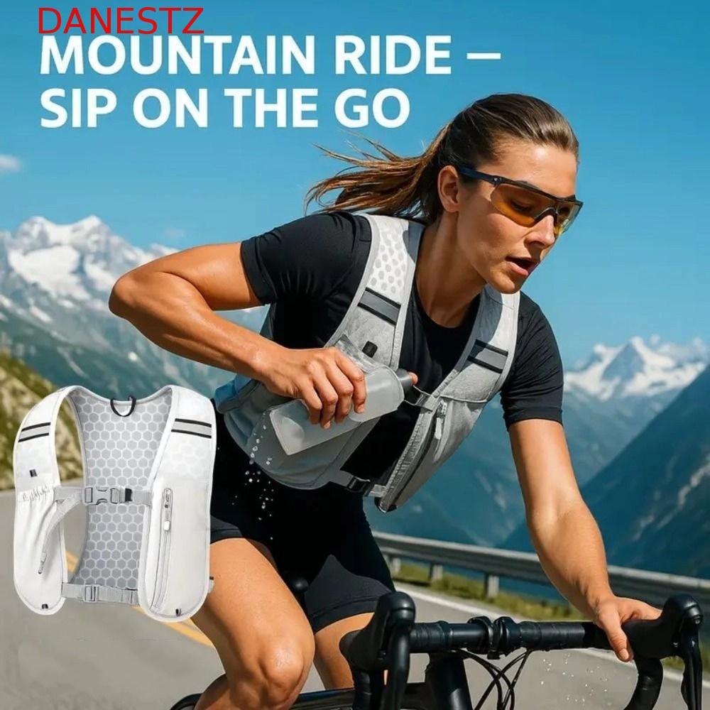 DANESTZ Running Hydration Vest Bag, กันน้ํา Breathable สะท้อนแสง Running Vest Pack, ปรับสะดวกมัลติฟั