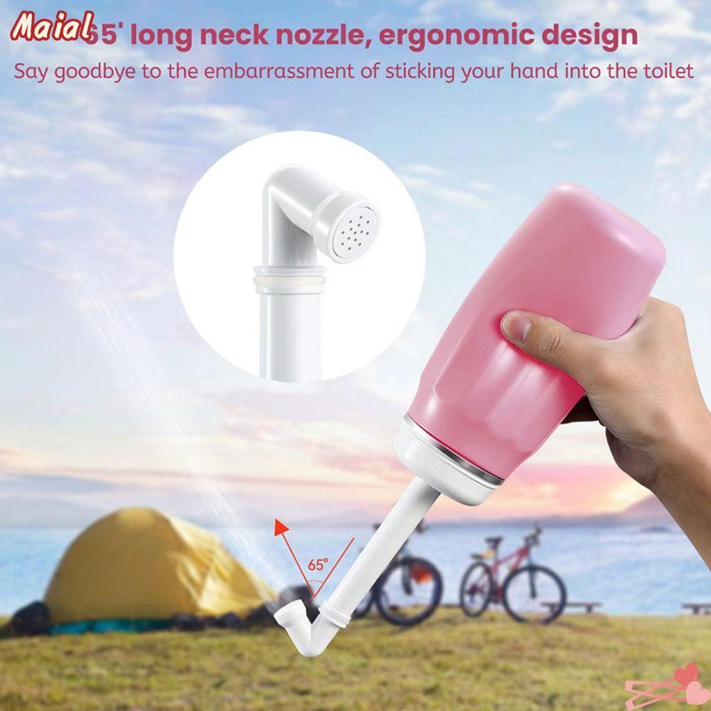MAIL Travel Bidet, พับขนาดใหญ่ความจุแบบพกพา Bidet, แบบพกพา Leak-Proof 400ml ทําความสะอาด Artifact พั