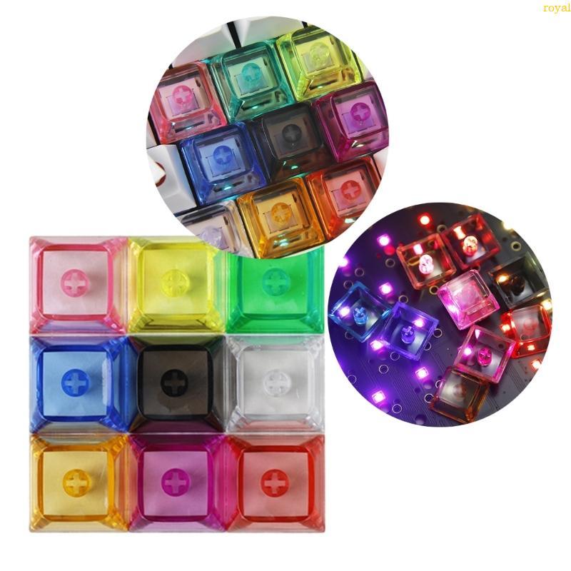 (ส่วนลดสูง)oyalking.th 10PCs Blank Backlit Keycaps forMX Switches การติดตั้งคีย์บอร์ดแบบกลไก 1X 1U X