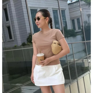 Baby Tee เสื้อคอปาด แขนสั้น ทรงสวย เก็บทรงดี ใส่สบาย | Made in Thailand