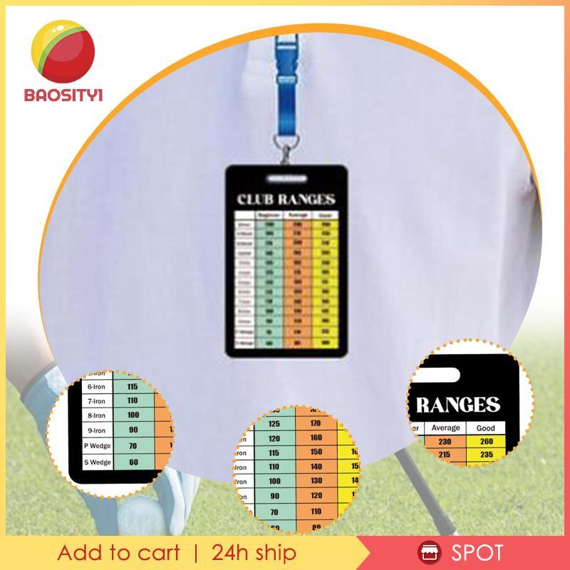 [Baosity1] Golf Club Range Chart Card Paper ทนทาน Scorecard Holder อุปกรณ์กอล์ฟสําหรับฝึกซ้อมกีฬากอล