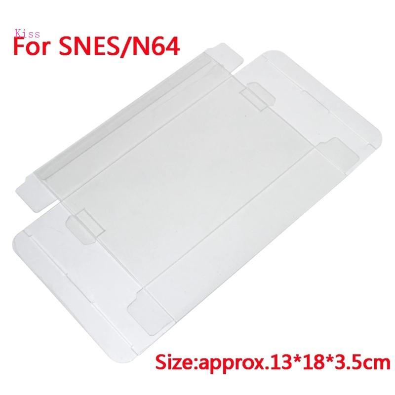 Kiss Clear Transparent Protector Case CIB Games กล่อง PET พลาสติกสําหรับกล่องเกม SNES N64
