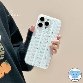 เคสไอโฟน 17สำหรับ IPhone 17 13 15 16 11 14 12 Pro Max 15 16 14 Plus เคส IMD พร้อมขาตั้งรูปดาว ลายทางฟ้า จุด สไตล์มินิมอล