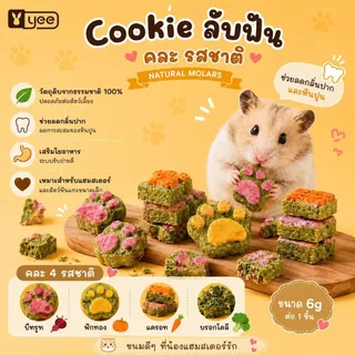 [Crazy pet shop]คุกกี้ลับฟัน ช่วยลดกลิ่นปาก คละสี สำหรับแฮมเตอร์
