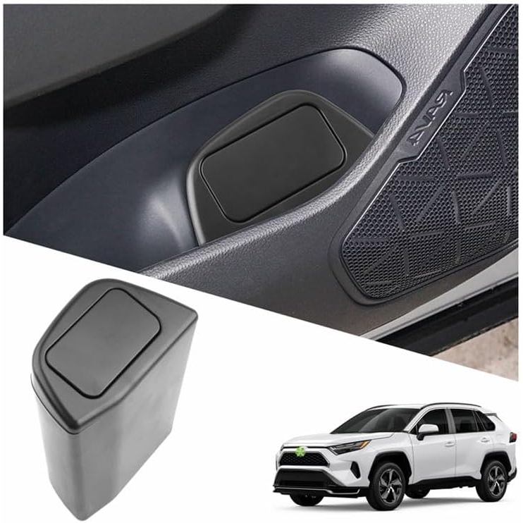 Ruiya 2025 RAV4 ถังขยะสําหรับ Toyota RAV4 2025 อุปกรณ์เสริมแบบพกพา Mini Car ถังขยะพร้อมฝาปิดสําหรับจ